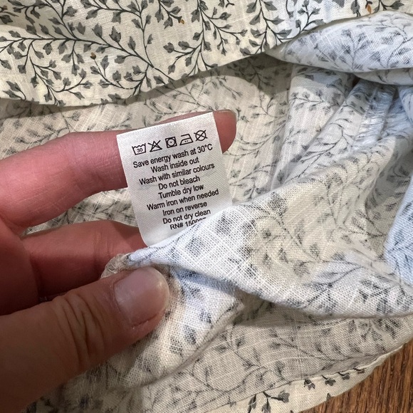 NWOT Rylee + Cru Gathered Waist Floral Leaf Print Cotton Dress Size 8-9y - Picture 8 of 8